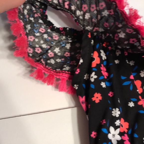 Toddler girls clothes Little Lass 2T one piece pant outfit floral black - Picture 3 of 7